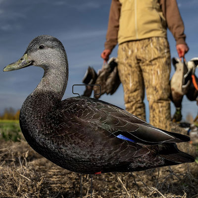 Fully Flocked Duck Silhouette Decoy 5mm Thickness 1200g Black Color Waterproof
