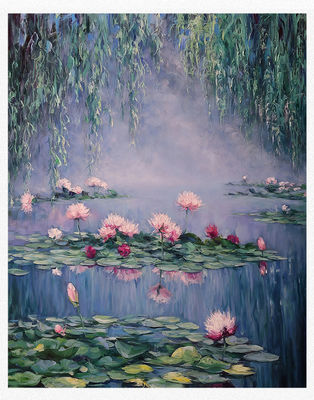 Hotel Decorative Personal Picture Canvas Oil and Canvas Colorful Flower Hand Painted Acrylic Painting for Hotel Decoration