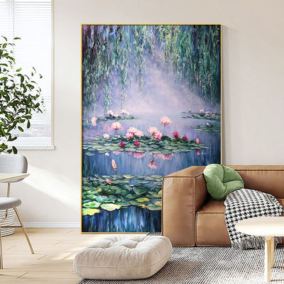 Hotel Decorative Personal Picture Canvas Oil and Canvas Colorful Flower Hand Painted Acrylic Painting for Hotel Decoration
