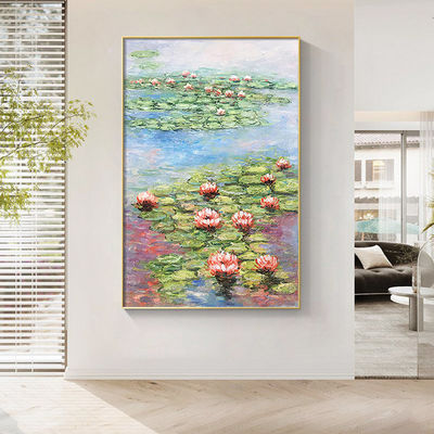 Hotel Decorative Personal Picture Canvas Oil and Canvas Colorful Flower Hand Painted Acrylic Painting for Hotel Decoration