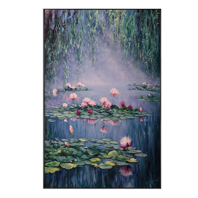 Hotel Decorative Personal Picture Canvas Oil and Canvas Colorful Flower Hand Painted Acrylic Painting for Hotel Decoration