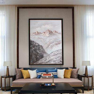 Modern Abstract Hand Painted Oil Painting Canvas Wall Art with Customized Size Landscape Scenery for Home Decor