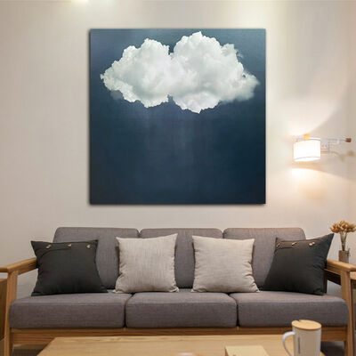 Modern Abstract Style Hand Painted Oil Painting Nature-Inspired Cloud Canvas Wall Art Customized Size