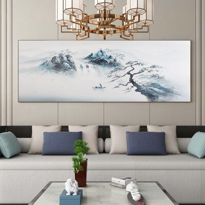 Modern Abstract Style Hand Painted Oil Painting with Hand Applied Gold Leaf and Customized Size Canvas Wall Art