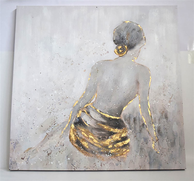 Hand Painted Canvas Oil Painting for Landscape Decoration without Frame Featuring Modern Large Flower